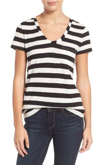 Women's Caslon Rounded V-neck Tee - Ivory
