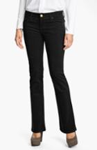 Petite Women's Kut From The Kloth Baby Bootcut Corduroy Jeans P - Black