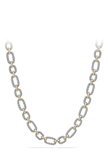 Women's David Yurman Cushion Link Necklace With Blue Sapphires