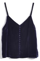 Women's Madewell Button Down Velvet Camisole - Blue