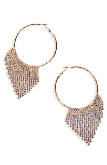 Women's Lula Crystal Fringe Hoop Earrings