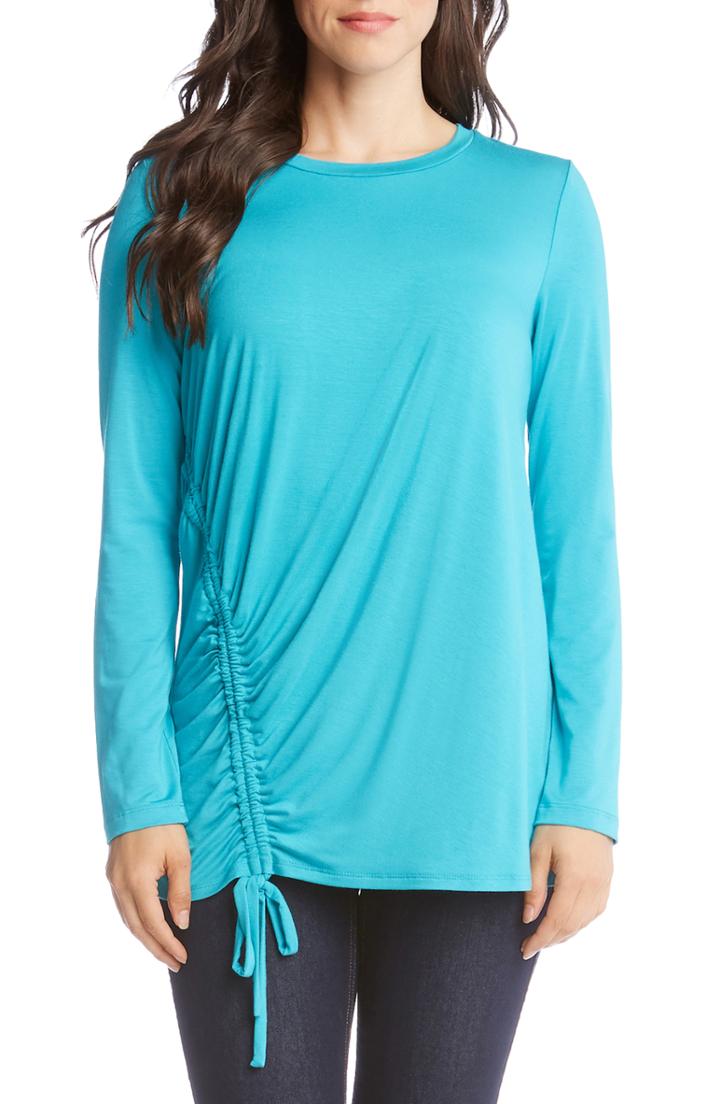 Women's Karen Kane Side Drawstring Top - Blue/green