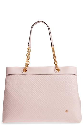 Tory Burch Fleming Quilted Leather Tote - Pink