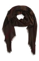 Men's Burberry Check Silk Blend Scarf, Size - Brown