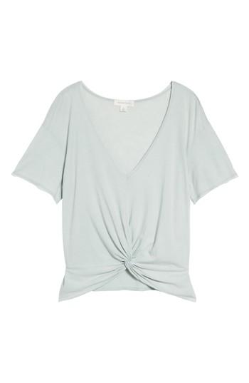 Women's Treasure & Bond Twist Detail Tee - Blue/green