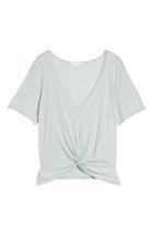 Women's Treasure & Bond Twist Detail Tee - Blue/green