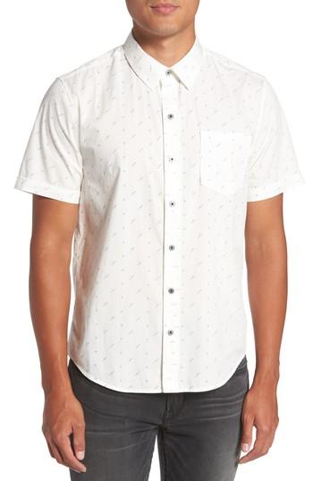 Men's Paige Becker Dot Print Woven Shirt, Size - White