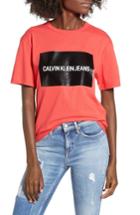 Women's Calvin Klein Jeans Blocked Gel Logo Tee - Red