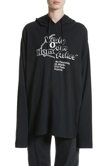 Women's Vetements Light Hometown Hoodie - Black
