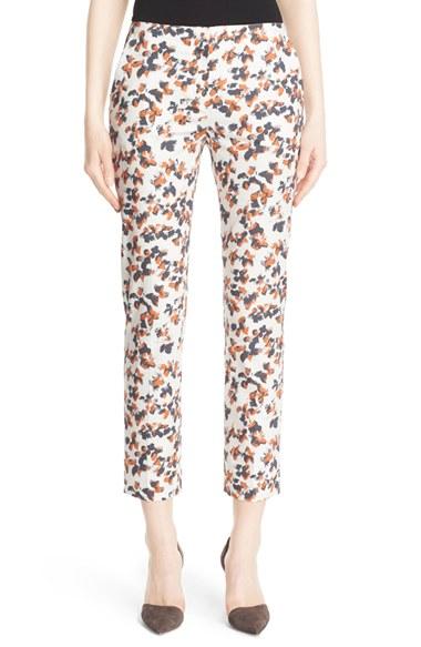 Women's Armani Collezioni Print Stretch Cotton Ankle Pants