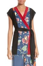 Women's Diane Von Furstenberg Print Stretch Silk Wrap Kimono Top