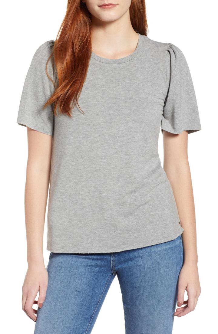 Women's Lucky Brand Puff Sleeve Sweatshirt - Grey