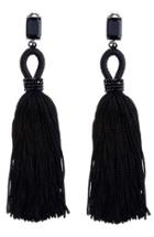 Women's Oscar De La Renta Long Silk Tassel Clip-on Earrings