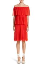 Women's Fuzzi Off The Shoulder Tiered Dress - Pink