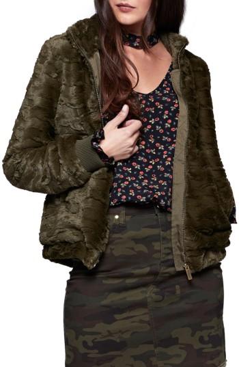 Women's Sanctuary Faux Fur Bomber Jacket
