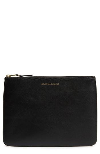 Men's Comme Des Garcons Classic Leather Line Pouch - Black
