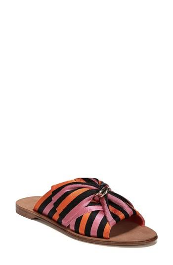 Women's Diane Von Furstenberg Bella Asymmetrical Slide Sandal M - Pink