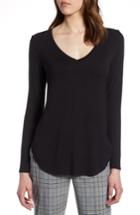 Women's Halogen V-neck Tunic - Black