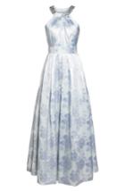 Women's Eliza J Beaded Halter Neck Gown - Metallic