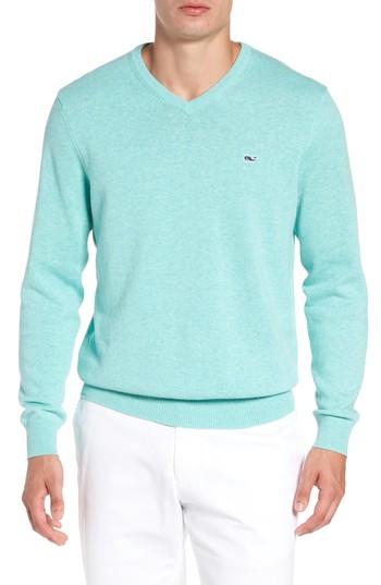 Men's Vineyard Vines Lightweight Heathered Sweater, Size - Green