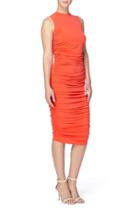 Women's Catherine Catherine Malandrino 'lin' Body-con Sleeveless Dress - Orange