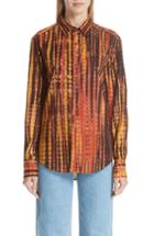 Women's Eckhaus Latta Hand Dyed Cotton Shirt - Brown