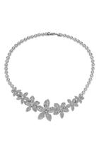 Women's Nina Crystal & Faux Pearl Frontal Necklace