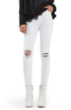 Women's Topshop Jamie Ripped Skinny Jeans X 30 - White