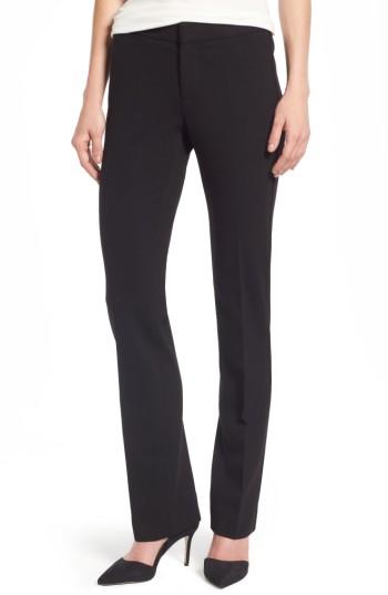 Petite Women's Nydj Stretch Knit Trousers P - Black