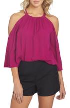 Women's 1.state Cold Shoulder Blouse, Size - Pink