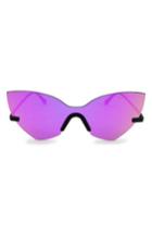 Women's Glassing 55mm Cat Eye Shield Sunglasses - Purple/ Violet