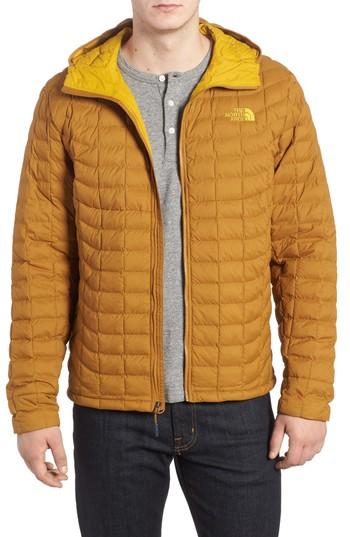 Men's The North Face 'thermoball(tm)' Primaloft Hooded Jacket, Size - Brown