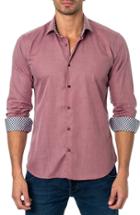 Men's Jared Lang Trim Fit Print Sport Shirt - Red