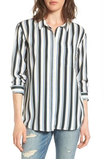Women's Treasure & Bond Satin Boyfriend Shirt - Ivory