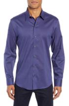 Men's Zachary Prell Mcdaniel Regular Fit Microprint Sport Shirt - Blue