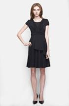 Women's Urbanma Faux Wrap Ruffle Maternity Dress - Black