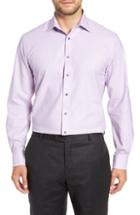 Men's Nordstrom Men's Shop Tech-smart Traditional Fit Stretch Solid Dress Shirt 34/35 - Purple