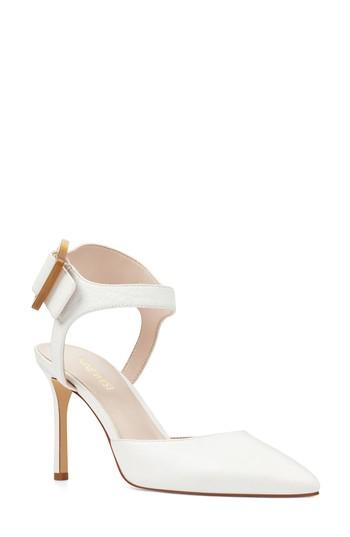 Women's Nine West Elisabeti Ankle Cuff Pump M - White