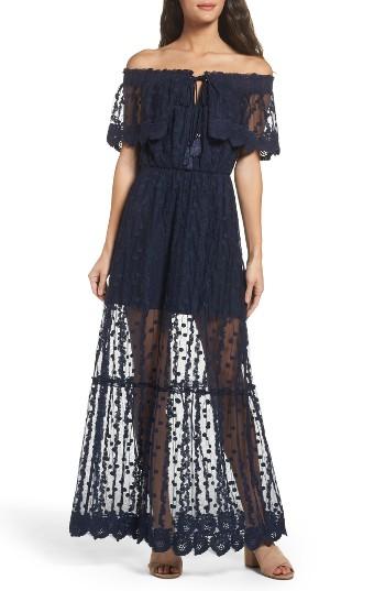 Women's Adelyn Rae Josephine Off The Shoulder Lace Maxi Dress