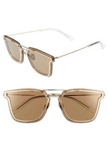 Women's Haze Bond 67mm Oversize Mirrored Sunglasses - Golden