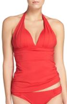 Women's Tommy Bahama Pearl Solids Pleated Halter Tankini Top