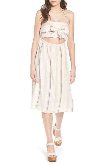 Women's Row A Tie Front Midi Dress