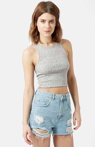 Women's Topshop High Neck Crop Top, Size 10 (10-12 Us) -