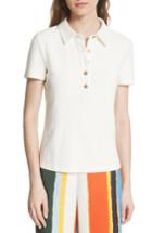Women's Tory Burch Lennox Terry Cloth Polo - White