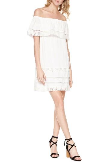 Women's Sanctuary Lacey Drape Bodice Off The Shoulder Dress - White