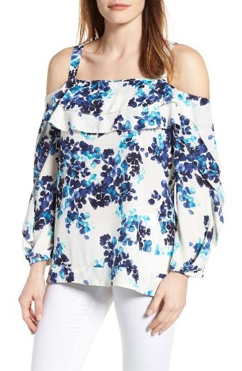 Women's Nydj Ruffled Off The Shoulder Top - Blue