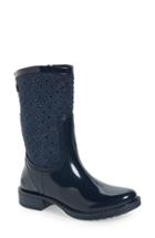 Women's Posh Wellies 'cerussite' Crystal Embellished Rain Boot M - Blue