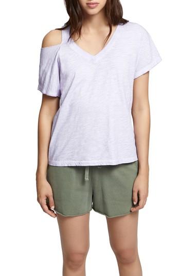 Women's Sanctuary Shoulder Cutout Cotton Top - Purple