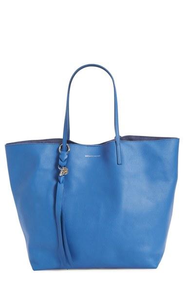 Alexander Mcqueen Calfskin Leather Tote - Blue