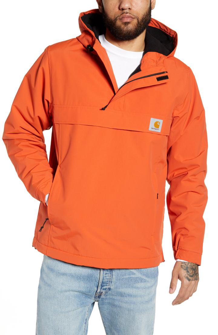 Men's Carhartt Work In Progress Water Repellent Camo Nimbus Anorak - Orange
